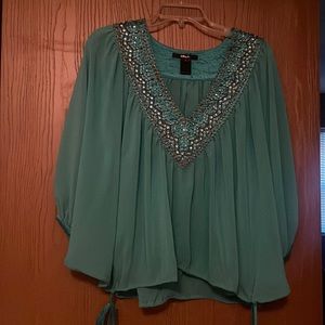 Beautiful bead work ,v-neck